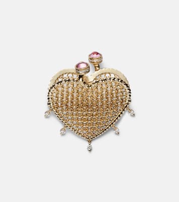 Collana Minaudière Maxi in oro 18kt e 9kt con diamanti e tormaline | Yvonne Léon