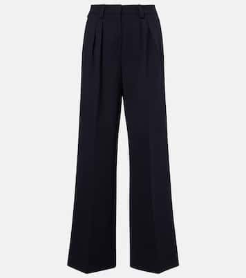 Molo pleated wool and cotton-blend pants | Max Mara