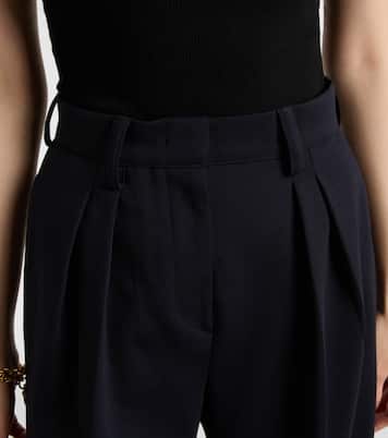Molo pleated wool and cotton-blend pants | Max Mara