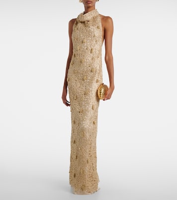 Open-back embellished maxi dress | Xu Zhi