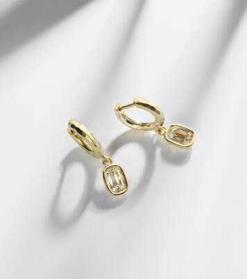 Hidden Gem 18kt gold huggies with diamonds | Octavia Elizabeth