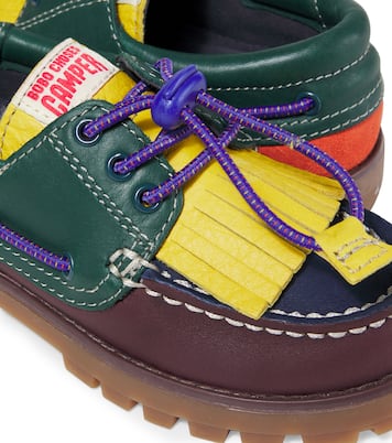 X Camper Compassas Slip-Ons Nautic aus Leder | Bobo Choses