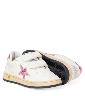 Ball Star glitter leather sneakers | Golden Goose Kids