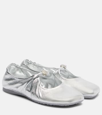 Ballerinas Pebble Soft aus Metallic-Leder | Loewe