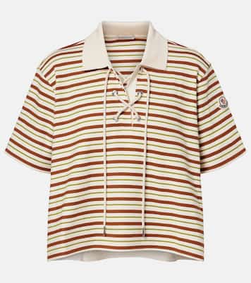 Striped cotton jersey polo shirt | Moncler