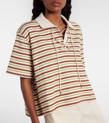 Striped cotton jersey polo shirt | Moncler