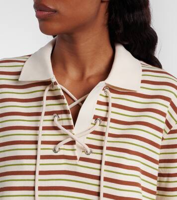Striped cotton jersey polo shirt | Moncler