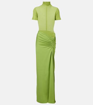 Fusion gathered ribbed-knit gown | Christopher Esber
