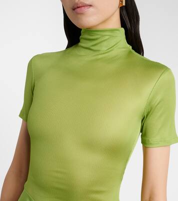 Fusion gathered ribbed-knit gown | Christopher Esber