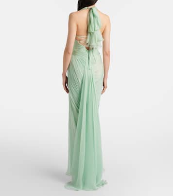 Milagros halterneck gown | Maria Lucia Hohan