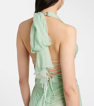 Milagros halterneck gown | Maria Lucia Hohan