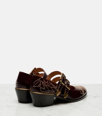 Susanna 40 studded leather Mary Jane pumps | Chloé