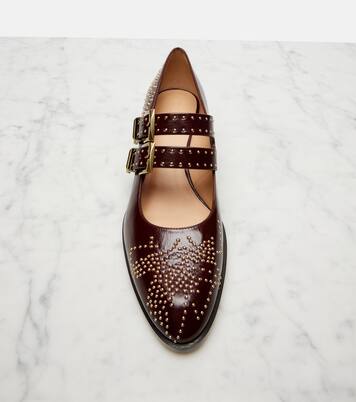 Susanna 40 studded leather Mary Jane pumps | Chloé