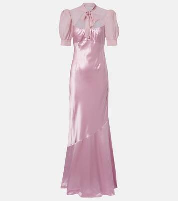 Tie-neck silk satin gown | Alessandra Rich