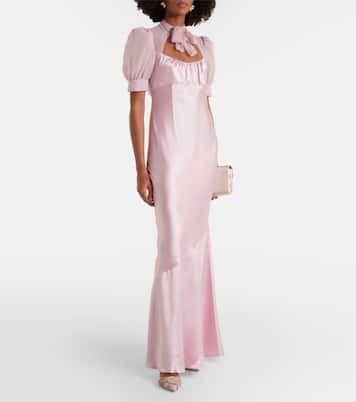 Tie-neck silk satin gown | Alessandra Rich