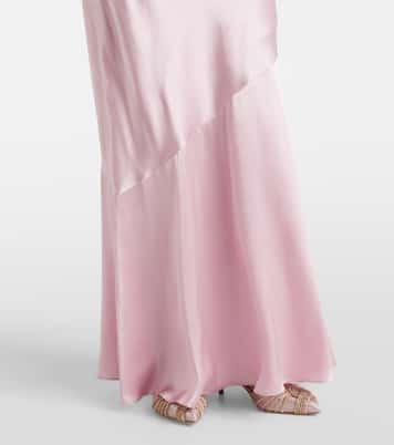 Tie-neck silk satin gown | Alessandra Rich