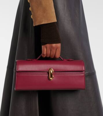 Symmetry Slim leather top-handle bag | Savette