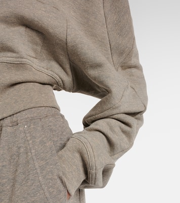 Felpa cropped in jersey di misto cotone | Rick Owens