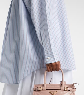 Chevron striped oversized cotton shirt | Prada