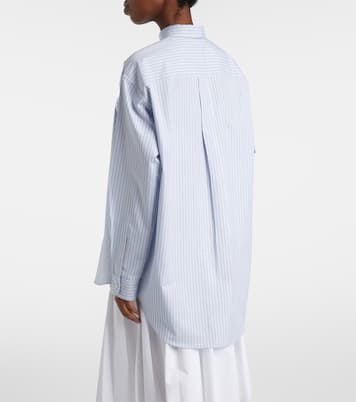Chevron striped oversized cotton shirt | Prada