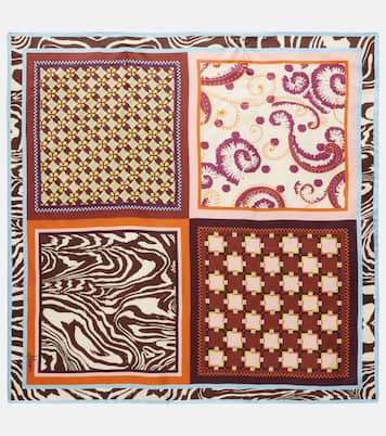Wilson printed silk twill scarf | Alémais