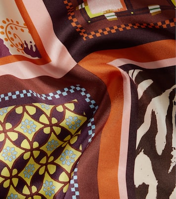 Wilson printed silk twill scarf | Alémais