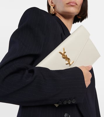 Uptown leather clutch | Saint Laurent