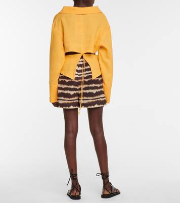 Rasha cutout linen shirt | Nanushka