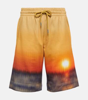 Shorts in jersey di cotone con stampa | Dries Van Noten