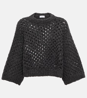 Pullover in cammello e seta | Brunello Cucinelli