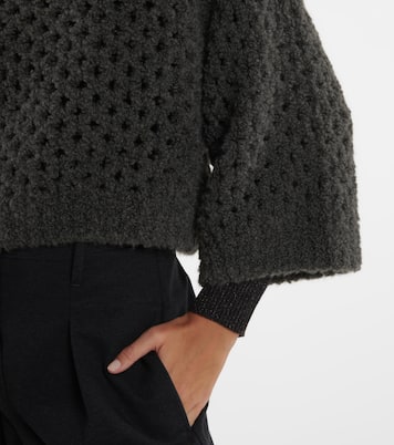 Pullover in cammello e seta | Brunello Cucinelli