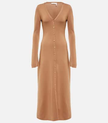 Button-down wool maxi dress | Chloé