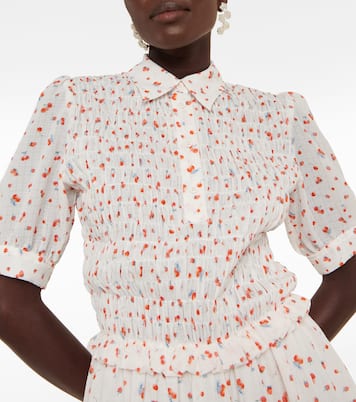 Smocked georgette minidress | See By Chloé