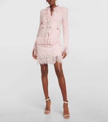 Fringed tweed miniskirt | Balmain
