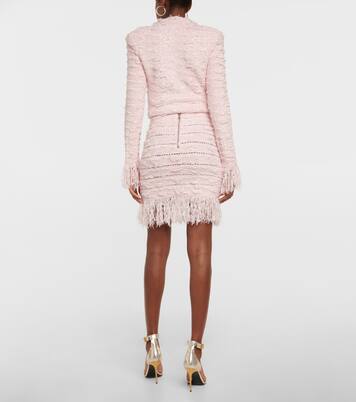 Fringed tweed miniskirt | Balmain