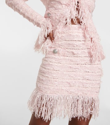 Fringed tweed miniskirt | Balmain