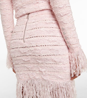 Fringed tweed miniskirt | Balmain