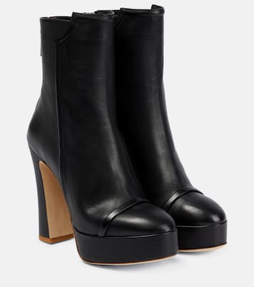 Alexa platform leather ankle boots | Malone Souliers