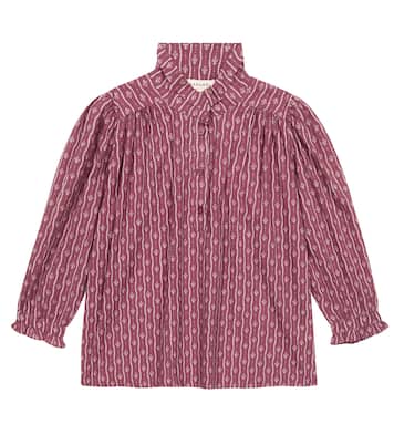 Bedruckte Bluse Folsom aus Baumwolle | Caramel