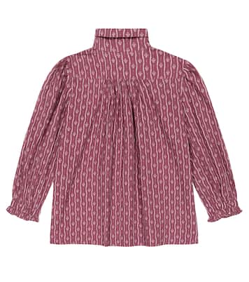 Bedruckte Bluse Folsom aus Baumwolle | Caramel