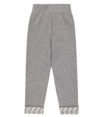 Reversible wool and cashmere sweatpants | Fendi Kids