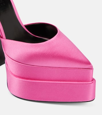 Aevitas Pointy satin platform pumps | Versace