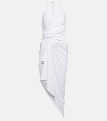 Asymmetrical halterneck midi dress | Alexandre Vauthier