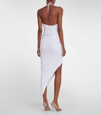 Asymmetrical halterneck midi dress | Alexandre Vauthier