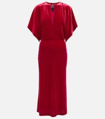 Obie velvet midi dress | Norma Kamali