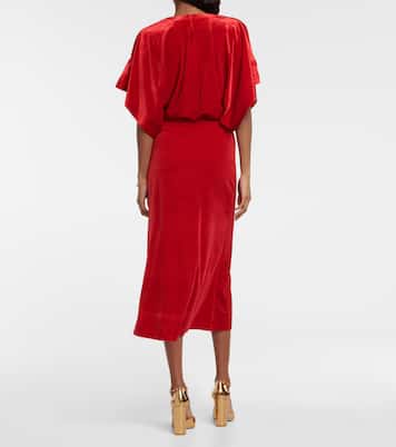 Obie velvet midi dress | Norma Kamali