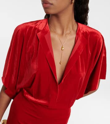 Obie velvet midi dress | Norma Kamali