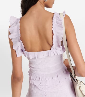 Gimsy ruffle-trimmed crêpe crop top | Isabel Marant