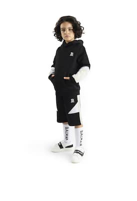 Shorts de jersey en mezcla de algodón | Balmain Kids