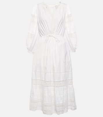 Vestido midi Chanelle de algodón | Velvet